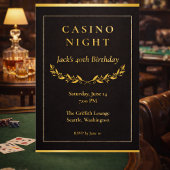 Casino Night Invitation | Poker Birthday Party サンキューカード