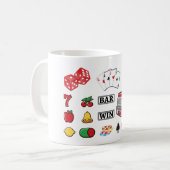 Casino Night Slot Machine Poker Lucky 7s コーヒーマグカップ (正面左)