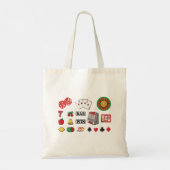 Casino Night Slot Machine Poker Lucky 7s トートバッグ (裏面)