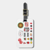 Casino Night Slot Machine Poker Lucky 7s ラゲッジタグ (正面縦)