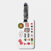 Casino Night Slot Machine Poker Lucky 7s ラゲッジタグ (裏面縦)