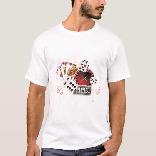 casino party, vintage poker tシャツ (正面)