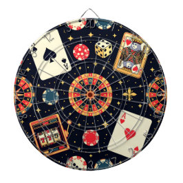 Casino pattern theme on black ダーツボード