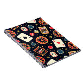 Casino pattern theme on black ノートブック (右側)