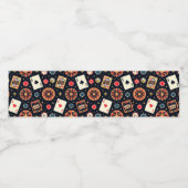 Casino pattern theme on black ペットボトルラベル (シングルラベル)