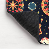 Casino pattern theme on black マウスパッド (コーナー)