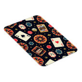 Casino pattern theme on black マグネット (右側)