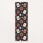 Casino pattern theme on black ヨガマット (正面)