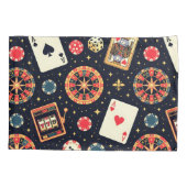 Casino pattern theme on black 枕カバー (裏面)