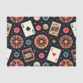 Casino pattern theme on black 薄葉紙 (正面)