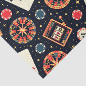 Casino pattern theme on black 薄葉紙 (詳細)