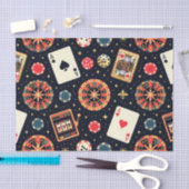 Casino pattern theme on black 薄葉紙 (クラフト)