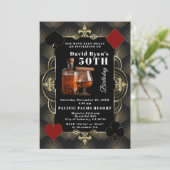 Casino Vegas Cognac And Cigar 50th Birthday Party 招待状 (スタンド正面)