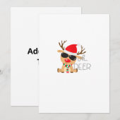 Casjボーイズ ユニセックス 大人 鹿 小型 短袖 シーズンカード (正面/裏面)