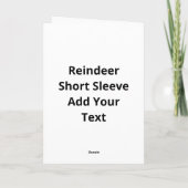 Casj Boys Unisex Adults Reindeer Small Short Sleev カード (裏面)