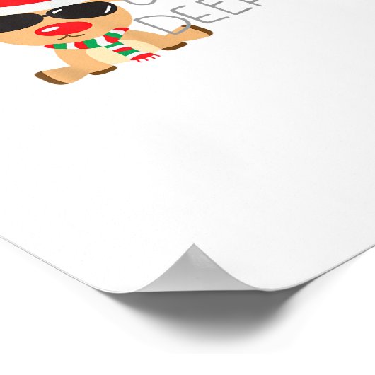 Casj Boys Unisex Adults Reindeer Small Short Sleev ポスター (角)