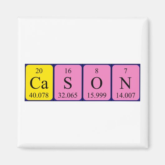 Cason周期表名磁石 マグネット (正面)