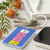 Caspar定期テーブル名キーリング キーホルダー (正面右)