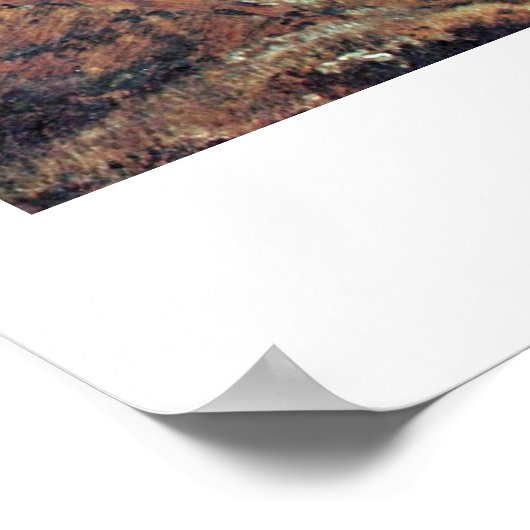 Caspar David Friedrichによる十字架と大聖堂 ポスター (角)