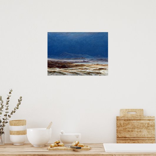 Caspar David Friedrich Northern Landscape,春 ポスター (キッチン)