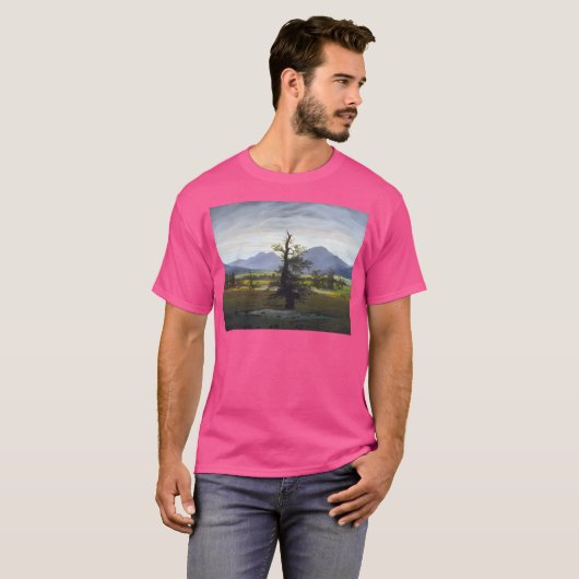 Caspar David Friedrich - The Lone Tree Baseball Tシャツ (正面フル)
