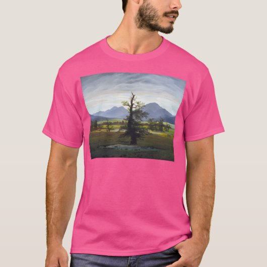 Caspar David Friedrich - The Lone Tree Baseball Tシャツ (正面)