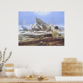 Caspar David Friedrich - The Polar Sea 1824ポスター ポスター (キッチン)