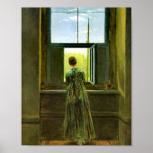 Caspar David Friedrich Woman at a Window ポスター (正面)