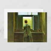 Caspar David Friedrich Woman at a Window ポストカード (正面/裏面)