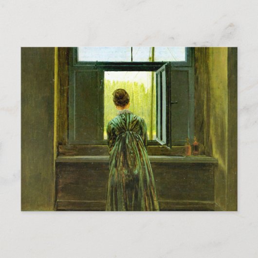 Caspar David Friedrich Woman at a Window ポストカード (正面)