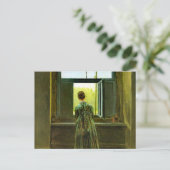 Caspar David Friedrich Woman at a Window ポストカード (スタンド正面)