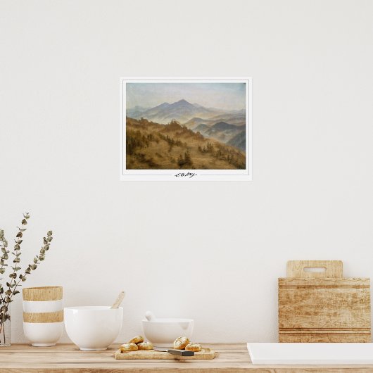 Caspar David Friedrich Zeding Art Poster #25 ポスター (キッチン)