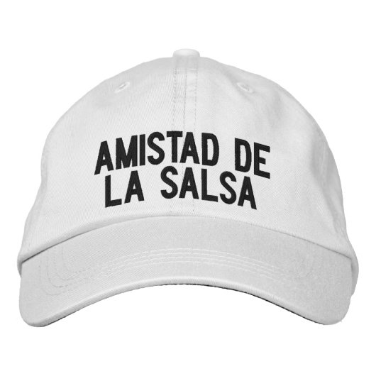 Casquette d' Amistad de la Salsa 刺繍入りキャップ (正面)