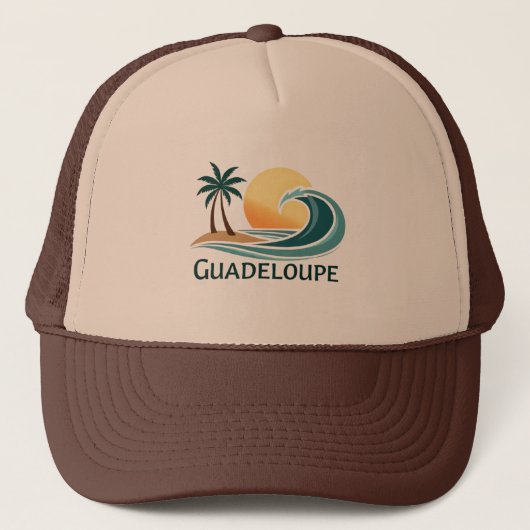 Casquette Guadeloupe Vague & Palmier | Cap キャップ (正面)