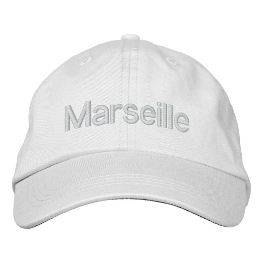 Casquette Marseille 刺繍入りキャップ (正面)