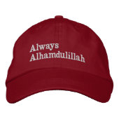 Casquette Rouge "Always Alhamdulillah" 刺繍入りキャップ (正面)