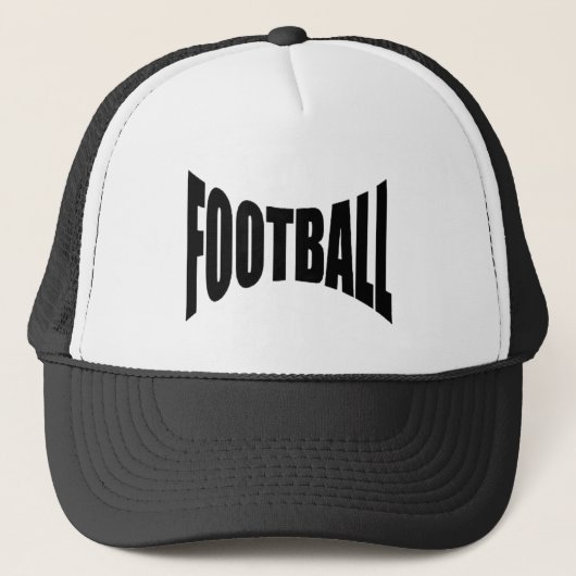 Casquette Trucker blanc noir FOOTBALL キャップ (正面)