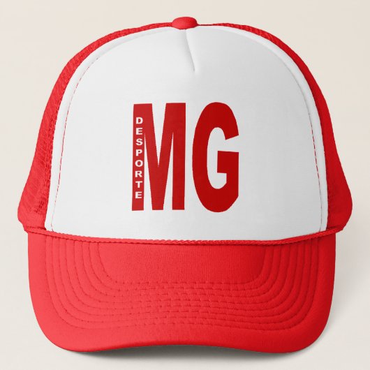 Casquette trucker blanc/rouge MINAS GERAIS DESPORT キャップ (正面)