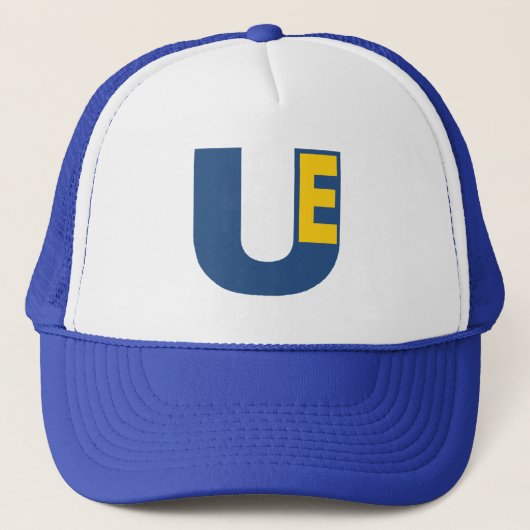 casquette trucker  blanc royal Design UE キャップ (正面)