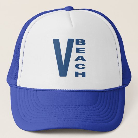 Casquette Trucker blanc royal VIRGINIA BEACH キャップ (正面)
