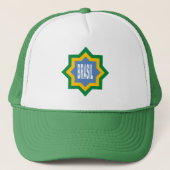 Casquette Trucker  blanc/vert  BRASIL キャップ (正面)