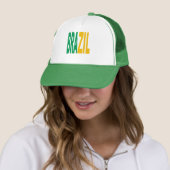 Casquette Trucker blanc vert BRAZIL キャップ (インサイチュ)