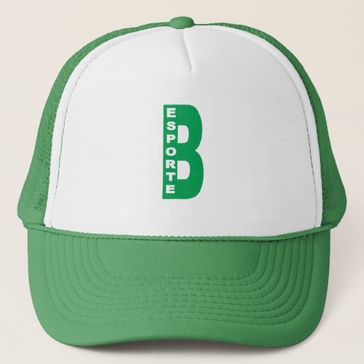 Casquette Trucker blanc vert  BRAZIL  ESPORTE キャップ (正面)