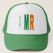 Casquette trucker blanc/vert EMILIE ROMAGNA SPORT キャップ (正面)
