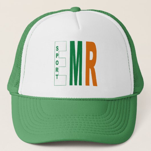 Casquette trucker blanc/vert EMILIE ROMAGNA SPORT キャップ (正面)