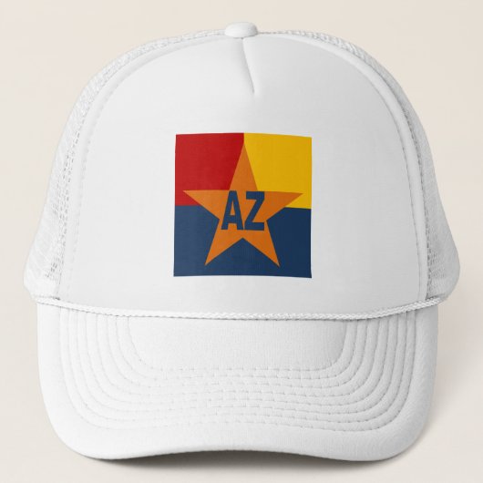 Casquette Trucker blanche  ARIZONA キャップ (正面)