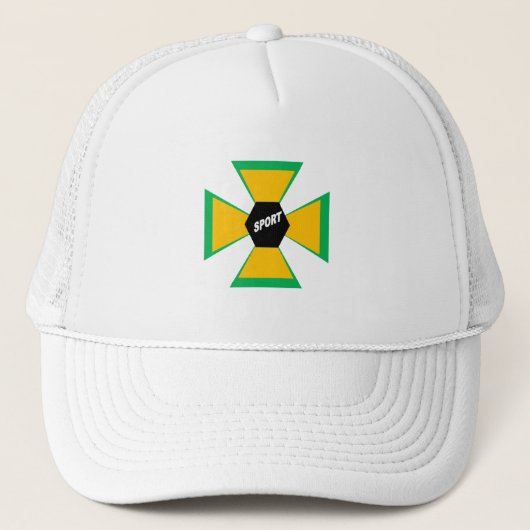 Casquette Trucker blanche BRAZIL SPORT キャップ (正面)