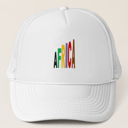 Casquette trucker blanche DESIGN AFRICA キャップ (正面)