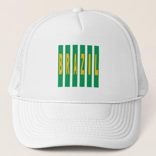 Casquette Trucker blanche  DESIGN  BRAZIL キャップ (正面)