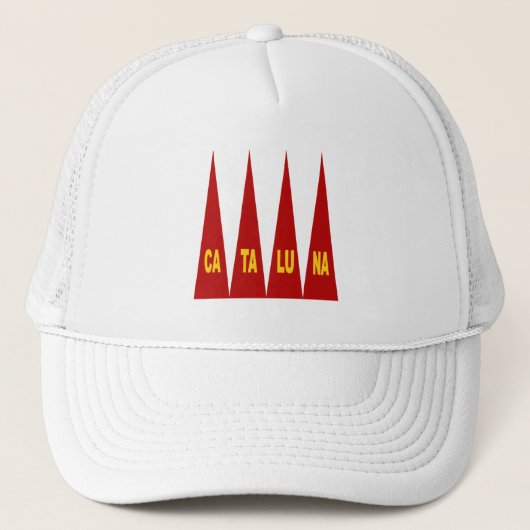 casquette trucker blanche Design CATALUNA キャップ (正面)